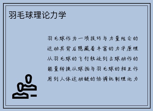 羽毛球理论力学